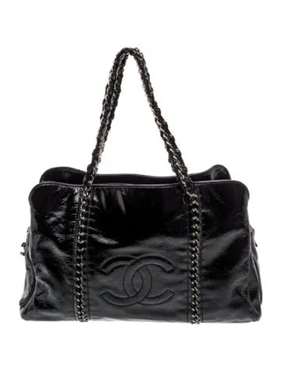 Pre-owned Chanel Large Luxe Ligne Tote In Black