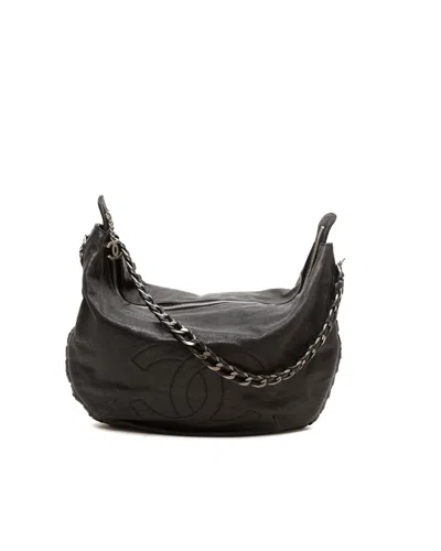 Chanel Large Modern Chain Hobo Bag In Black