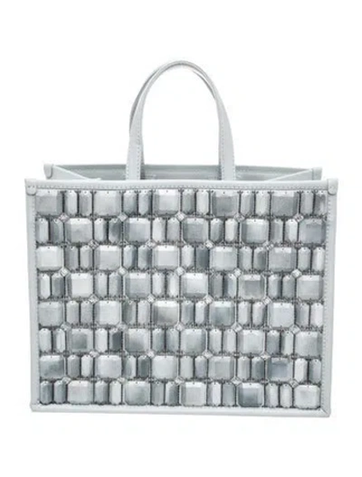 Pre-owned Chanel Large Quilted Sequin Tote In Blue