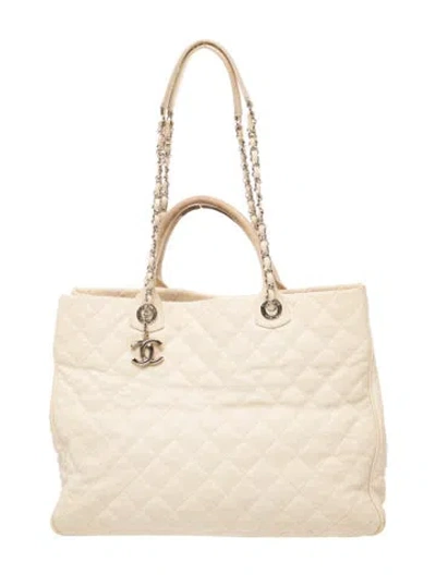 Pre-owned Chanel Large Shiva Tote In Neutral