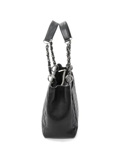Chanel Large Shopping Tote Bag In Black