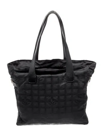 Pre-owned Chanel Large Travel Ligne Tote In Black