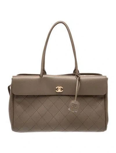 Pre-owned Chanel Large Urban Essentials Shopping Tote In Brown
