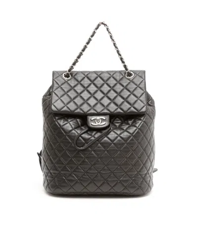 Pre-owned Chanel Large Urban Spirit Backpack In Black