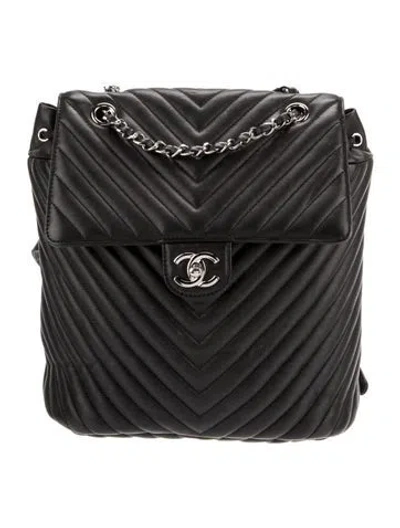 Pre-owned Chanel Large Urban Spirit Backpack In Black