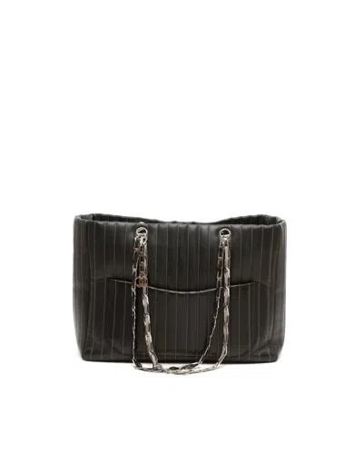 Chanel Large Vertical Quilted Mademoiselle Tote Bag In Black