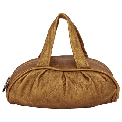 Pre-owned Chanel Le Marais Bronze Soft Leather Handbag In Brown