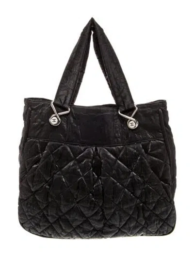 Pre-owned Chanel Le Marais Large Tote In Black