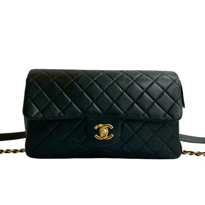 Pre-owned Chanel Leather Backpack () In Black