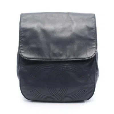 Pre-owned Chanel Leather Backpack () In Blue