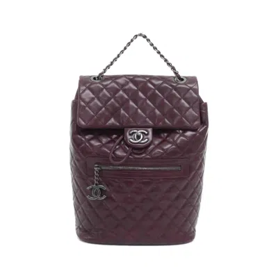 Pre-owned Chanel Leather Backpack () In Blue