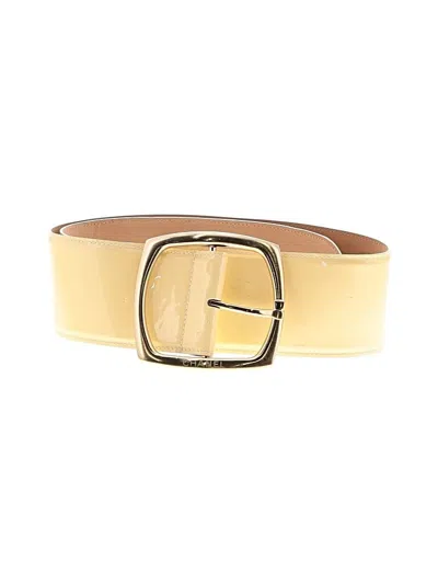 Pre-owned Chanel Leather Belt In Yellow