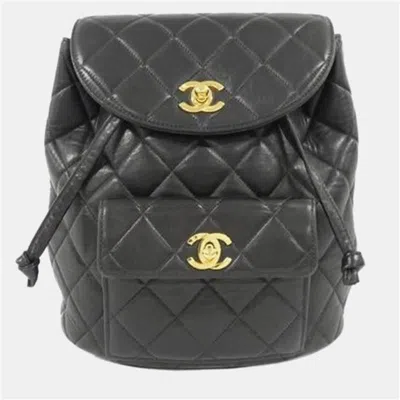 Pre-owned Chanel Leather Black Backpack