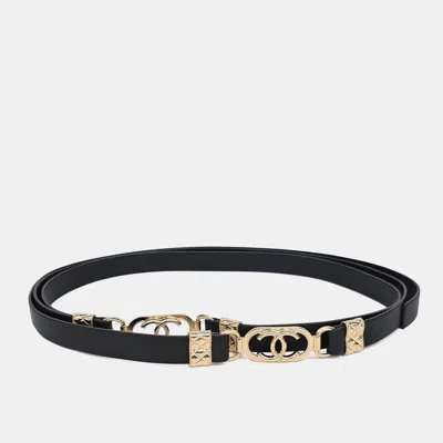 Pre-owned Chanel Leather Black Belt