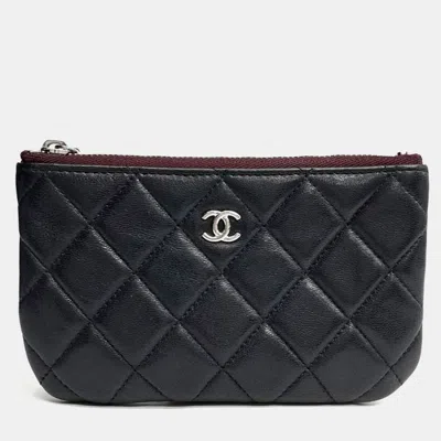 Pre-owned Chanel Leather Black Pouch