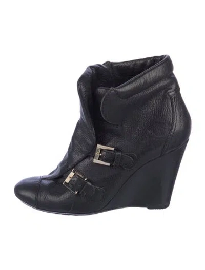 Pre-owned Chanel Leather Boots In Black