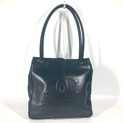 Pre-owned Chanel Leather Boston Bag Shoulder Bag Tote Bag () In Blue