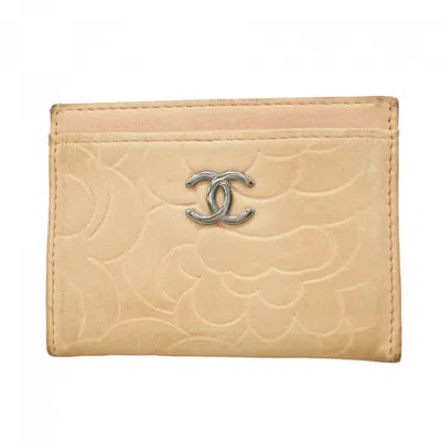 Pre-owned Chanel Leather Card Case () In Pink