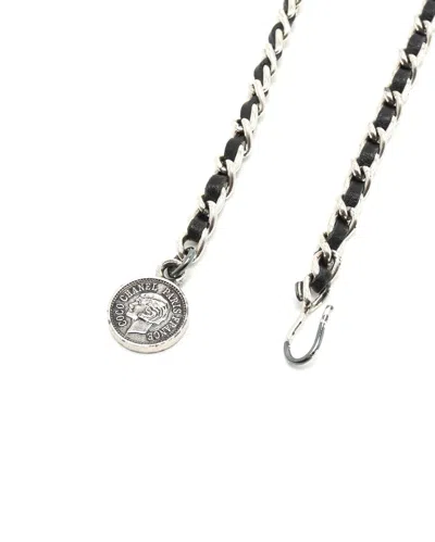 Chanel Leather Chain Belt In Black