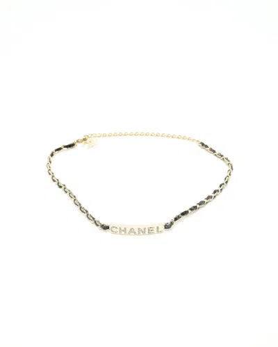 Pre-owned Chanel Leather Chain Choker In Multi