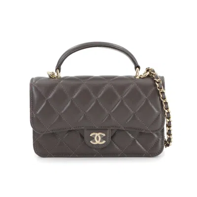 Pre-owned Chanel Leather Chain/shoulder Wallet () In Brown