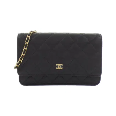 Pre-owned Chanel Leather Chain/shoulder Wallet () In Multi