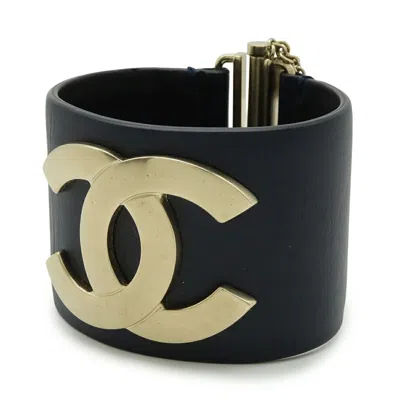 Pre-owned Chanel Leather Charm Bracelet () In Blue
