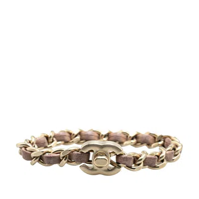 Pre-owned Chanel Leather Charm Bracelet () In Purple