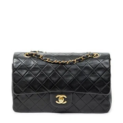 Pre-owned Chanel Leather Classic Double Flap In Black
