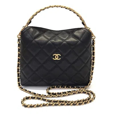 Pre-owned Chanel Leather Clutch Bag () In Black