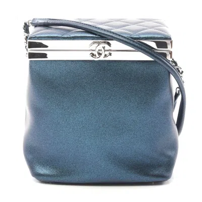 Pre-owned Chanel Leather Coco Mark Shoulder Bag Green