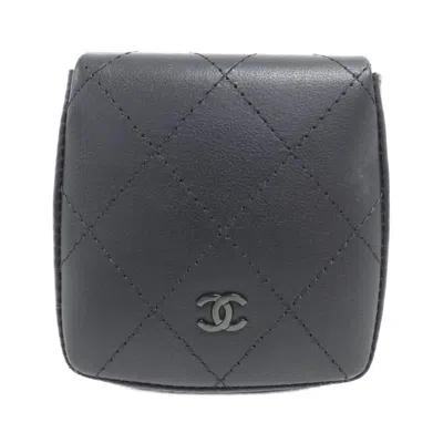 Pre-owned Chanel Leather Coin Purse/coin Case () In Black