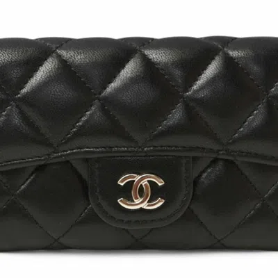 Pre-owned Chanel Leather Coin Purse/coin Case () In Black
