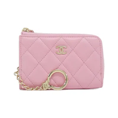 Pre-owned Chanel Leather Coin Purse/coin Case () In Pink