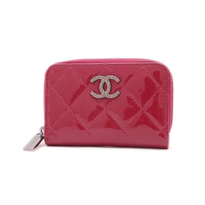 Pre-owned Chanel Leather Coin Purse/coin Case () In Purple