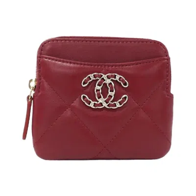 Pre-owned Chanel Leather Coin Purse/coin Case () In Red
