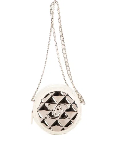 Pre-owned Chanel Leather Cross Body Bag In White