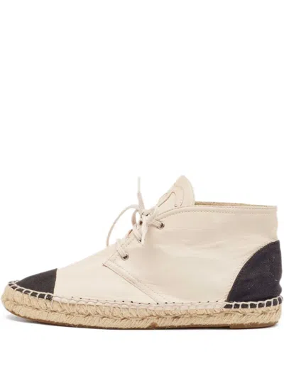 Pre-owned Chanel Leather Espadrille Sneakers
