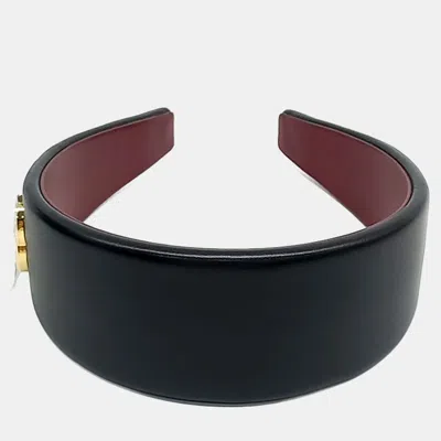 Pre-owned Chanel Leather Hairband 12 Cm X 15 Cm In Multi