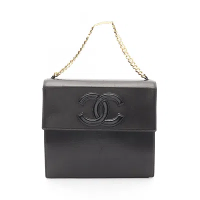Pre-owned Chanel Leather Handbag () In Black