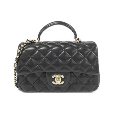 Pre-owned Chanel Leather Handbag () In Black