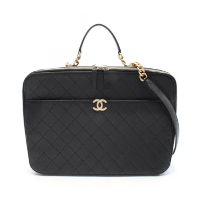 Pre-owned Chanel Leather Handbag () In Black