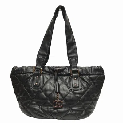 Pre-owned Chanel Leather Handbag () In Black