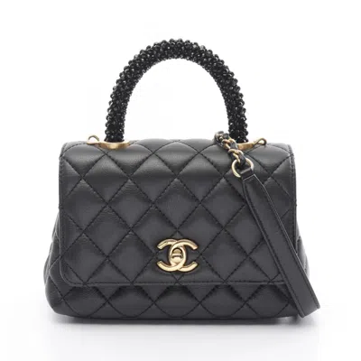 Pre-owned Chanel Leather Handbag () In Black