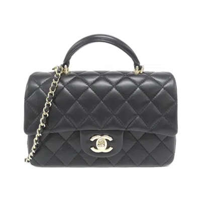 Pre-owned Chanel Leather Handbag () In Black