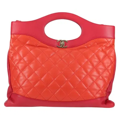 Pre-owned Chanel Leather Handbag () In Orange
