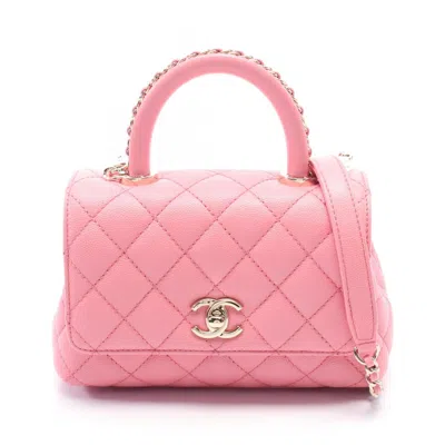 Pre-owned Chanel Leather Handbag () In Pink