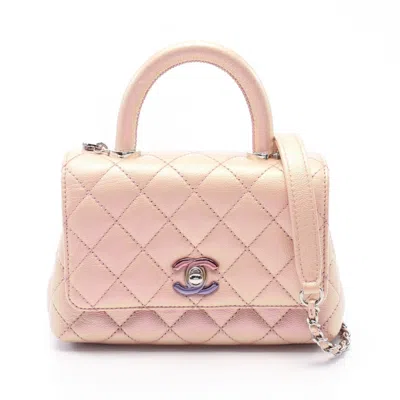 Pre-owned Chanel Leather Handbag () In Pink