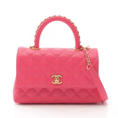 Pre-owned Chanel Leather Handbag () In Pink
