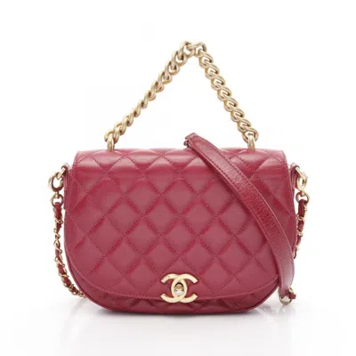 Pre-owned Chanel Leather Handbag () In Pink